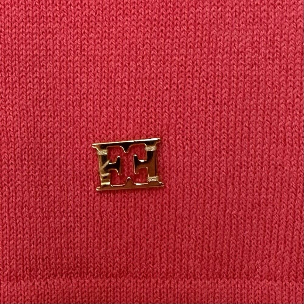 Escada Tank Top 40 Med Sleeveless Knit Coral Career Quiet Luxury Old Money Basic - Picture 4 of 8